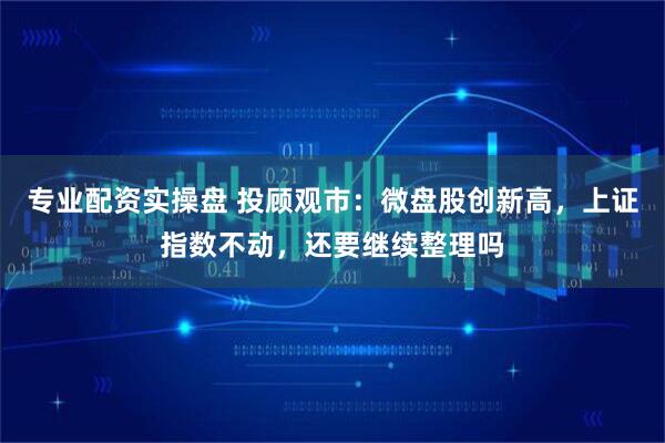 专业配资实操盘 投顾观市：微盘股创新高，上证指数不动，还要继续整理吗